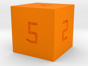 Programmer's D6 in Orange Smooth Versatile Plastic: Small