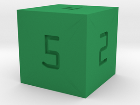 Programmer's D6 in Green Smooth Versatile Plastic: Small