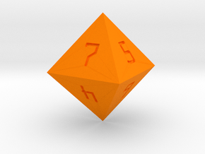 Programmer's D8 in Orange Smooth Versatile Plastic: Small