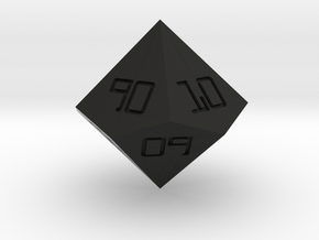 Programmer's D10 (tens) in Black Smooth Versatile Plastic: Small