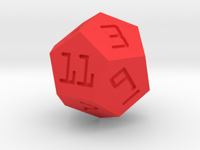 Programmer's D12 in Red Smooth Versatile Plastic: Small