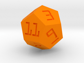 Programmer's D12 in Orange Smooth Versatile Plastic: Small