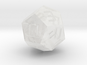 Programmer's D12 in Clear Ultra Fine Detail Plastic: Small