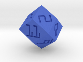 Programmer's D12 (rhombic) in Blue Smooth Versatile Plastic: Small