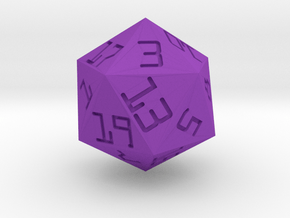 Programmer's D20 in Purple Smooth Versatile Plastic: Small