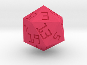 Programmer's D20 in Pink Smooth Versatile Plastic: Small