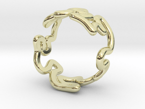 Squiggle Ring 1 (Size 6 - 10.5) in Vermeil: 8 / 56.75