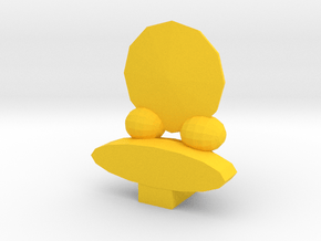 Love Pendant in Yellow Smooth Versatile Plastic