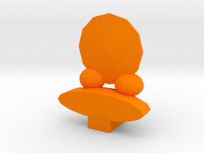 Love Pendant in Orange Smooth Versatile Plastic