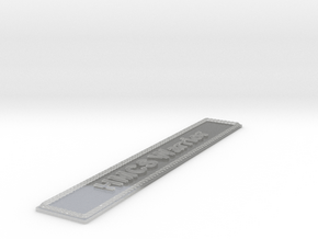 Nameplate HMCS Warrior (10 cm) in Clear Ultra Fine Detail Plastic