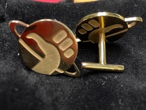 Hitchhikers Guide To The Galaxy Cufflinks (pair)  in Polished Brass