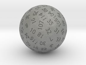 d117 Sphere Dice in Gray PA12