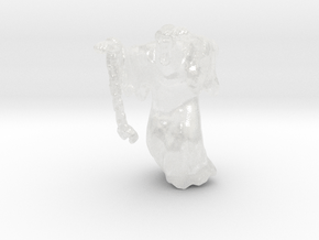Green Ghost HO scale 20mm miniature model spirit in Clear Ultra Fine Detail Plastic