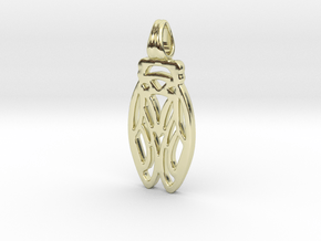 Cicada in 14k Gold Plated Brass