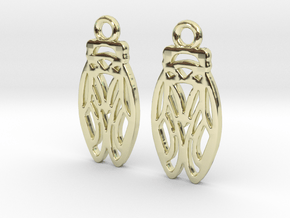 Cicada in 14k Gold Plated Brass