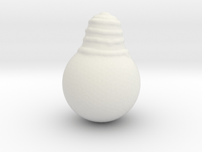 Lightbulb in White Natural Versatile Plastic