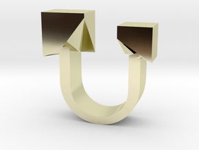 arcitectural ring in 14k Gold Plated Brass