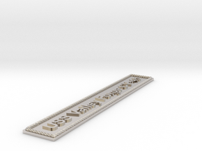 Nameplate USS Valley Forge CV-45 in Rhodium Plated Brass