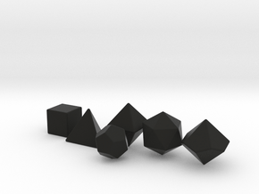 Blank Set in Black Smooth Versatile Plastic: Small