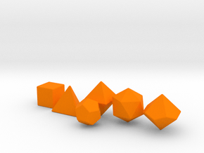 Blank Set in Orange Smooth Versatile Plastic: Small