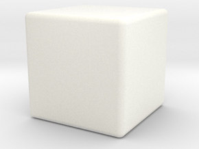 Blank D6 in White Smooth Versatile Plastic: Small