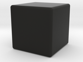 Blank D6 in Black Smooth Versatile Plastic: Small