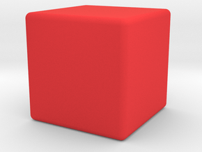 Blank D6 in Red Smooth Versatile Plastic: Small