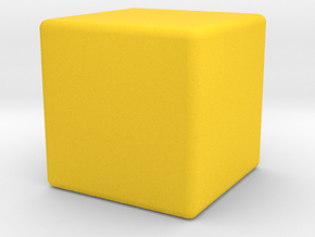 Blank D6 in Yellow Smooth Versatile Plastic: Small