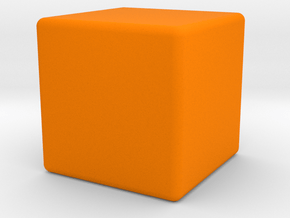 Blank D6 in Orange Smooth Versatile Plastic: Small