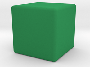 Blank D6 in Green Smooth Versatile Plastic: Small
