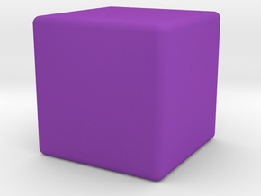 Blank D6 in Purple Smooth Versatile Plastic: Small