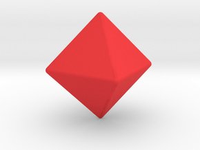 Blank D8 in Red Smooth Versatile Plastic: Small