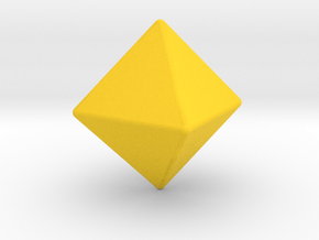Blank D8 in Yellow Smooth Versatile Plastic: Small
