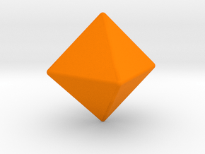 Blank D8 in Orange Smooth Versatile Plastic: Small