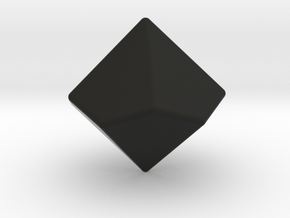 Blank D10 in Black Smooth Versatile Plastic: Small