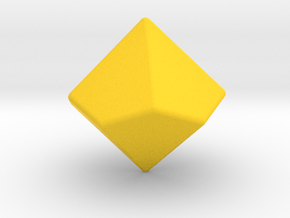Blank D10 in Yellow Smooth Versatile Plastic: Small
