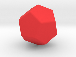 Blank D12 in Red Smooth Versatile Plastic: Small