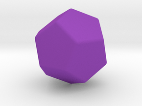 Blank D12 in Purple Smooth Versatile Plastic: Small