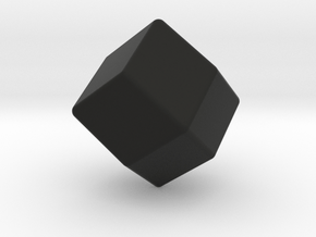 Blank D12 (rhombic) in Black Smooth Versatile Plastic: Small