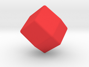 Blank D12 (rhombic) in Red Smooth Versatile Plastic: Small