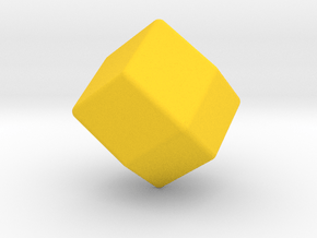 Blank D12 (rhombic) in Yellow Smooth Versatile Plastic: Small