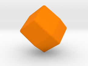 Blank D12 (rhombic) in Orange Smooth Versatile Plastic: Small