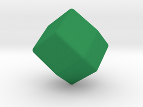 Blank D12 (rhombic) in Green Smooth Versatile Plastic: Small