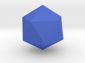 Blank D20 in Blue Smooth Versatile Plastic: Small