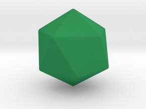 Blank D20 in Green Smooth Versatile Plastic: Small