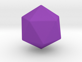 Blank D20 in Purple Smooth Versatile Plastic: Small