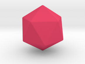 Blank D20 in Pink Smooth Versatile Plastic: Small