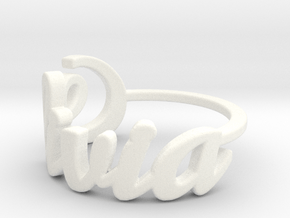 Olivia ring in White Smooth Versatile Plastic