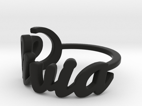Olivia ring in Black Smooth Versatile Plastic