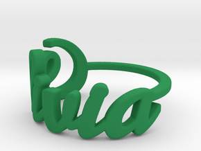 Olivia ring in Green Smooth Versatile Plastic